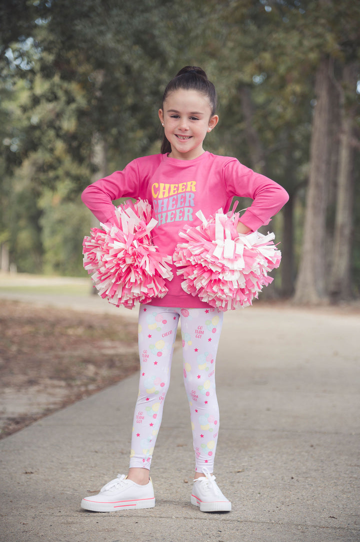 Abigail Highwaist Legging - Cheer Goals