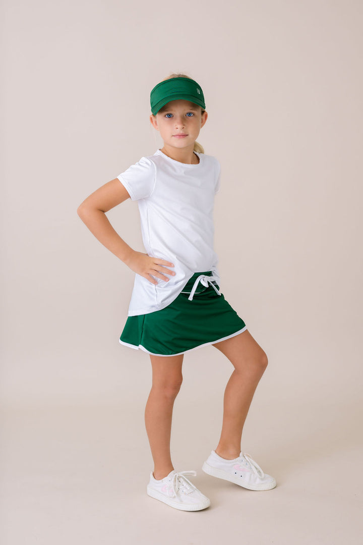 Tiffany Tennis Skort - Augusta Green, Pure Coconut
