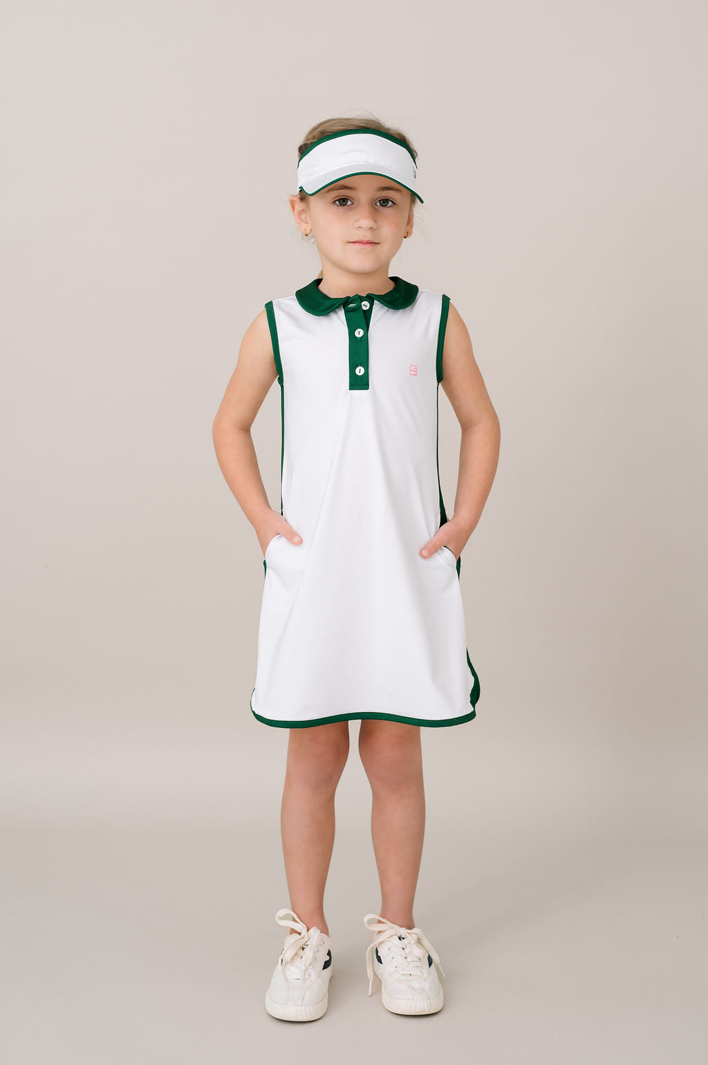 Presley Dress - Pure Coconut, Augusta Green