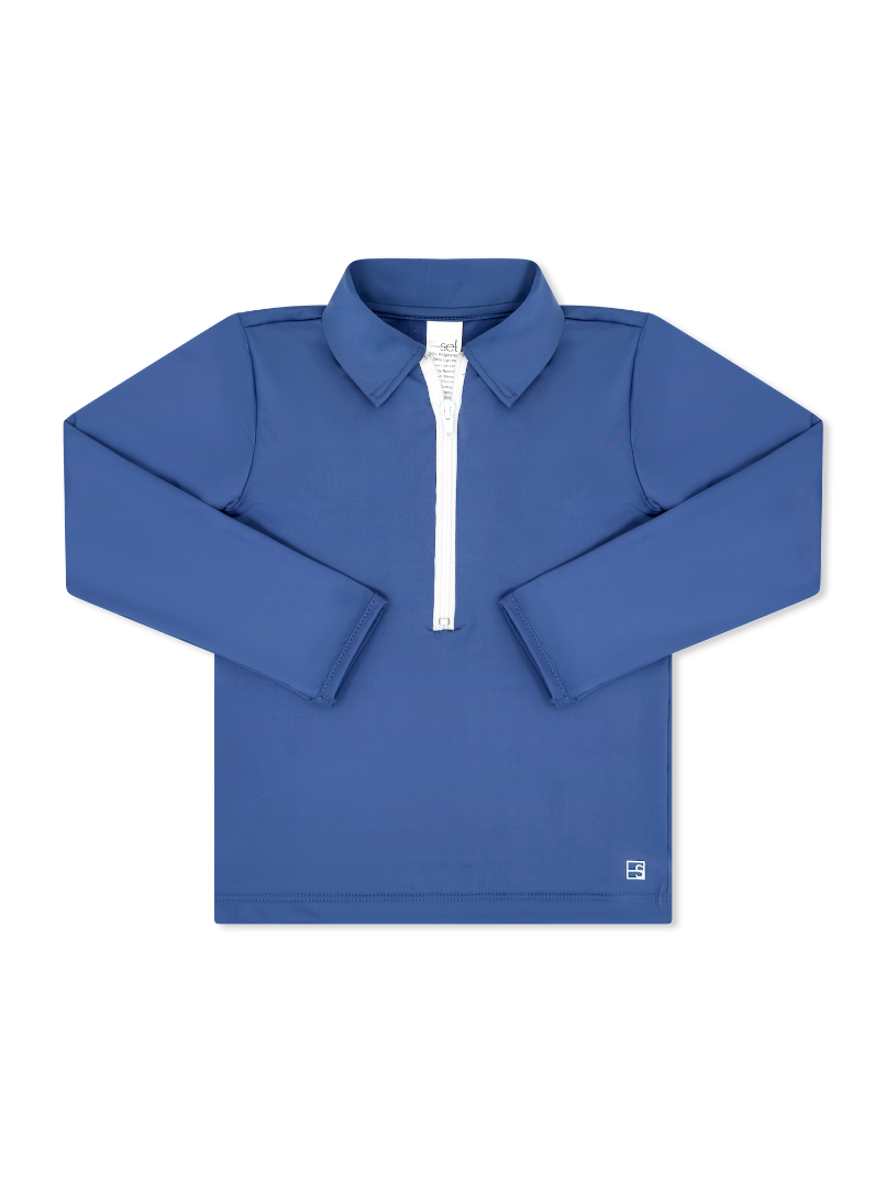 Henry Half Zip -  Baton Rouge Blue