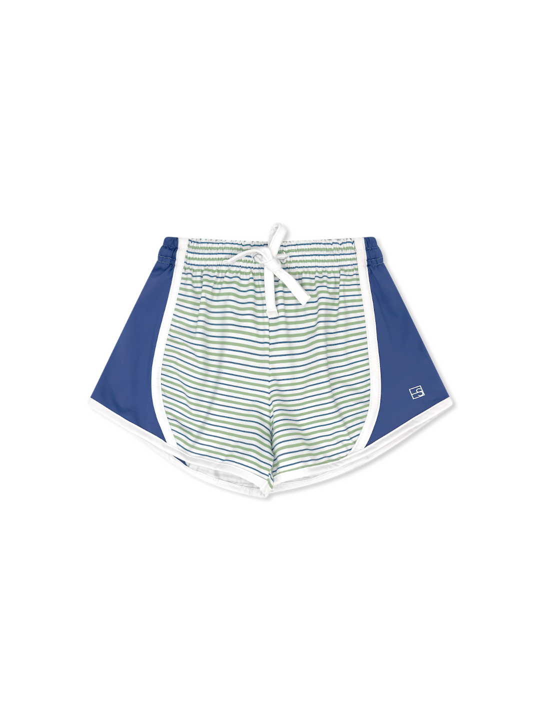 Elise Short - Pistachio Green Stripe, Baton Rouge Blue