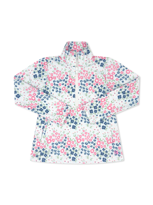 Heather Half Zip - Baton Rouge Blooms