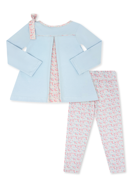 Madeline Legging Set - Petal Play, Cotton Candy Blue