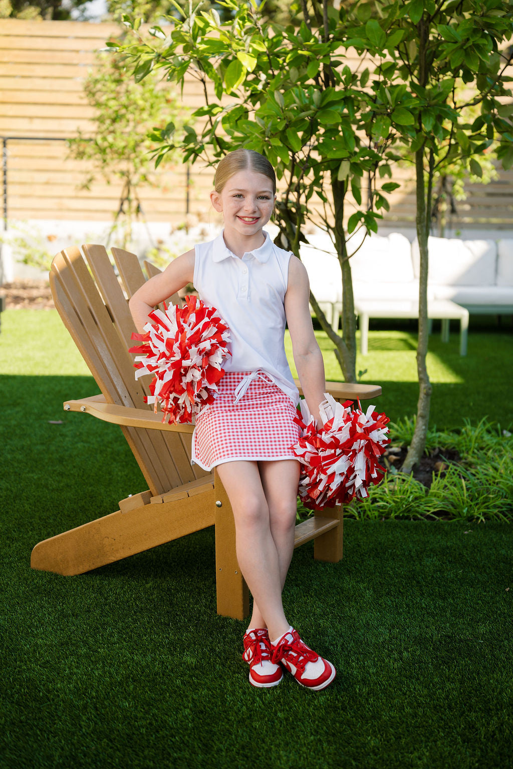 Teagan Tennis Skort - Candy Apple Red Minigingham