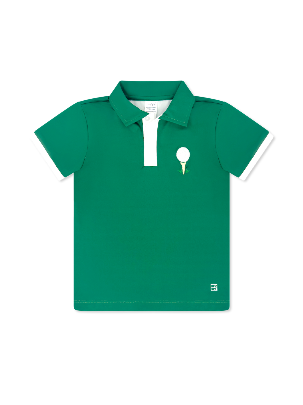 Parker Polo - Augusta Green, Pure Coconut, Golf Tee
