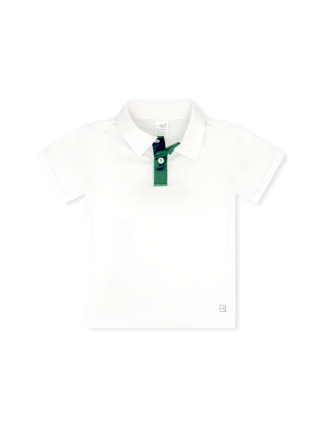 Parker Polo -  Pure Coconut and Augusta Green