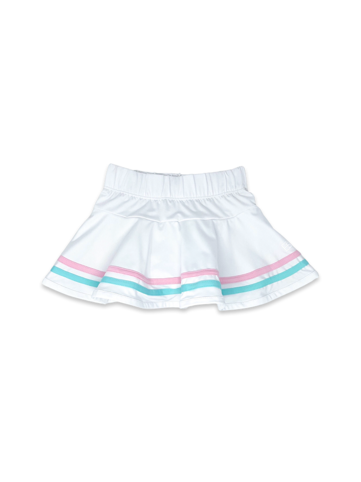 Callie Skort - Pure Coconut,  Totally Turquoise, Flamingo Pink