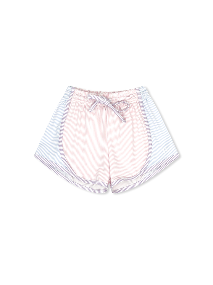 Elise Short - Cotton Candy Pink,  Cotton Candy Blue, Petal Purple Ministripe