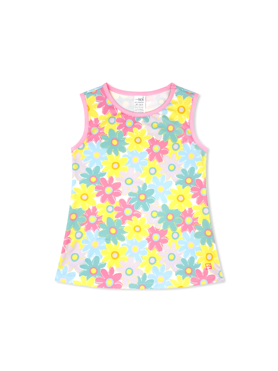 Tori Tank - Bloomtastic, Flamingo Pink