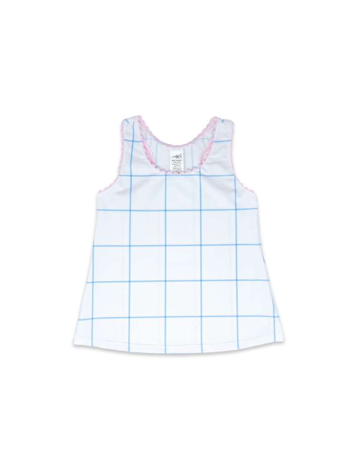 Riley Tank - Cotton Candy Blue Windowpane