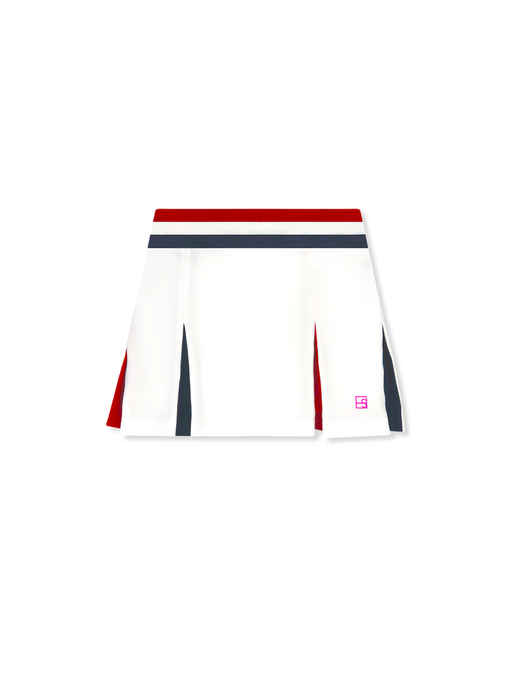 Courtney Skort -  Pure Coconut, Candy Apple Red, Nantucket Navy