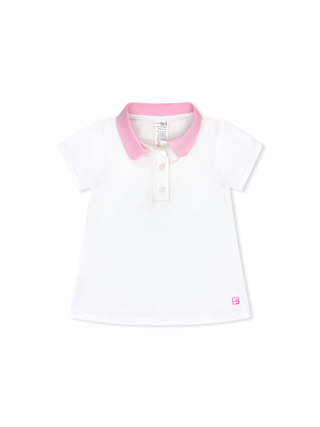 Gabby Shirt -  Pure Coconut, Cotton Candy Pink