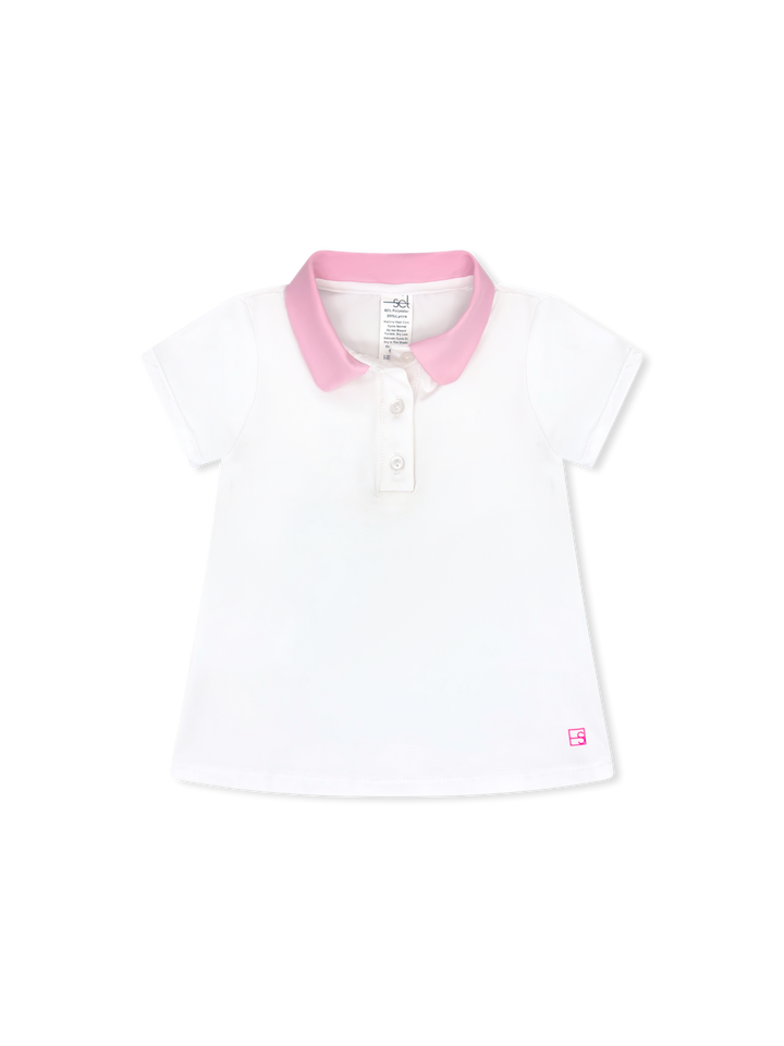 Gabby Shirt -  Pure Coconut, Cotton Candy Pink