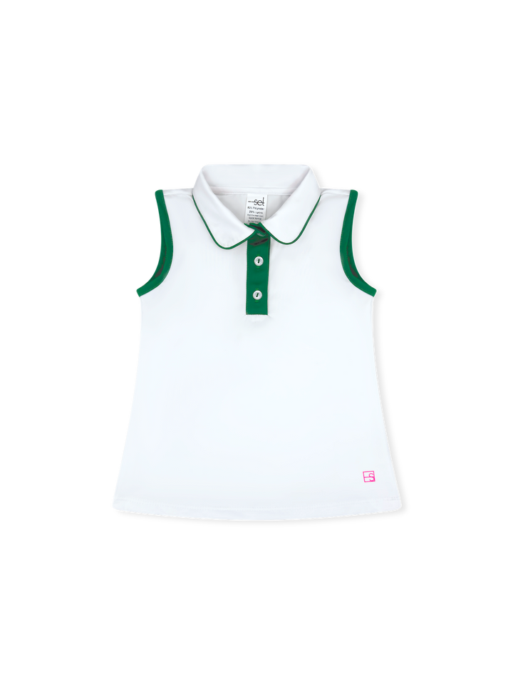 Gabby Tank -  Pure Coconut, Augusta Green