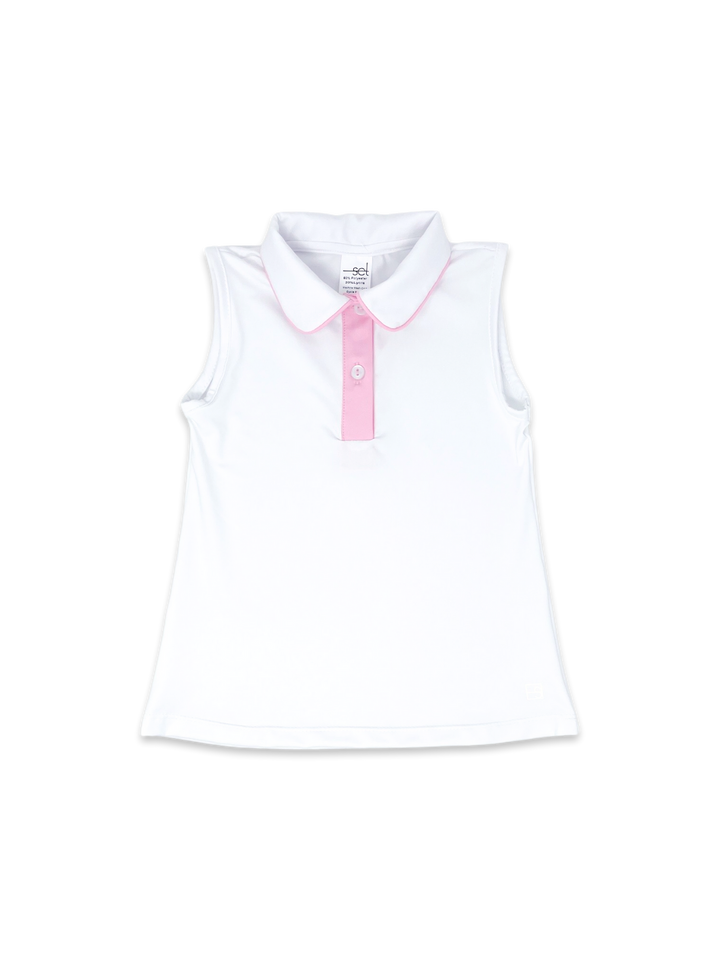 Gabby Tank -  Pure Coconut, Cotton Candy Pink