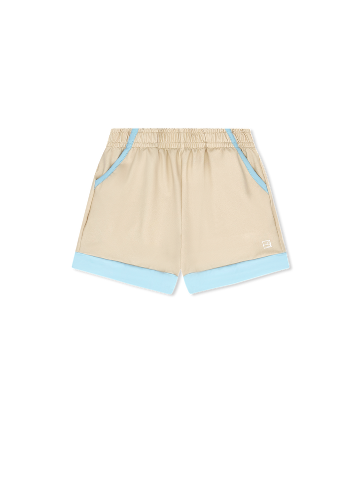 Graham Short -  Sandstone Khaki, Cotton Candy Blue