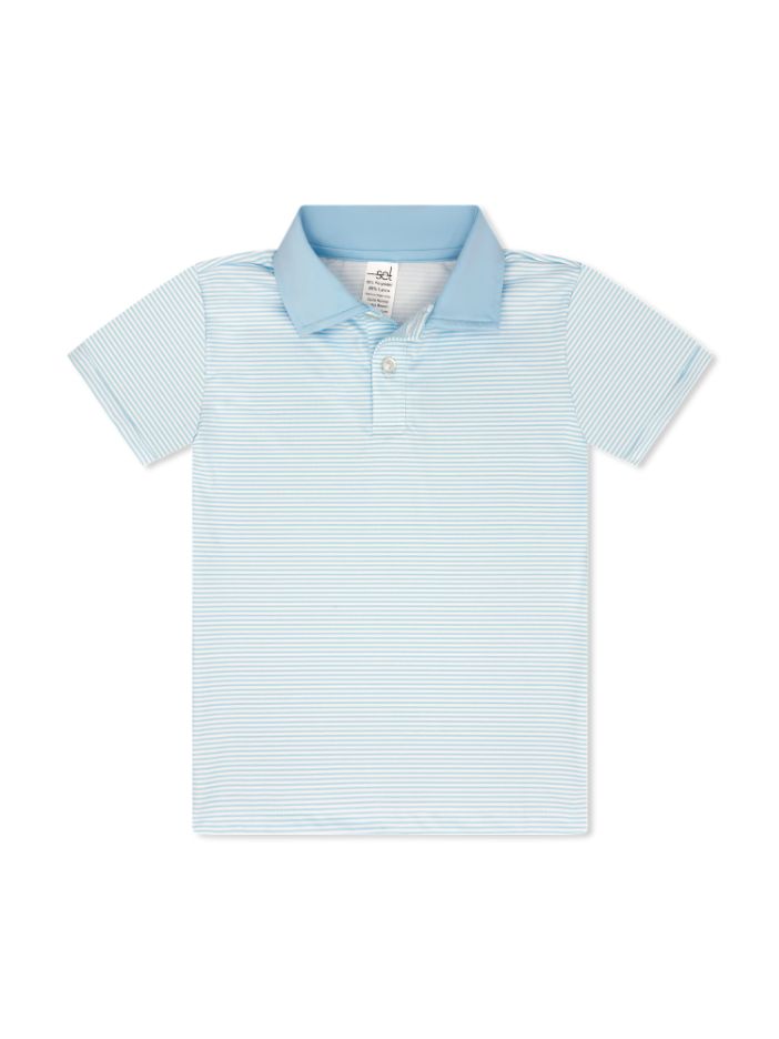 Parker Polo -  Cotton Candy Blue Ministripe, Cotton Candy Blue