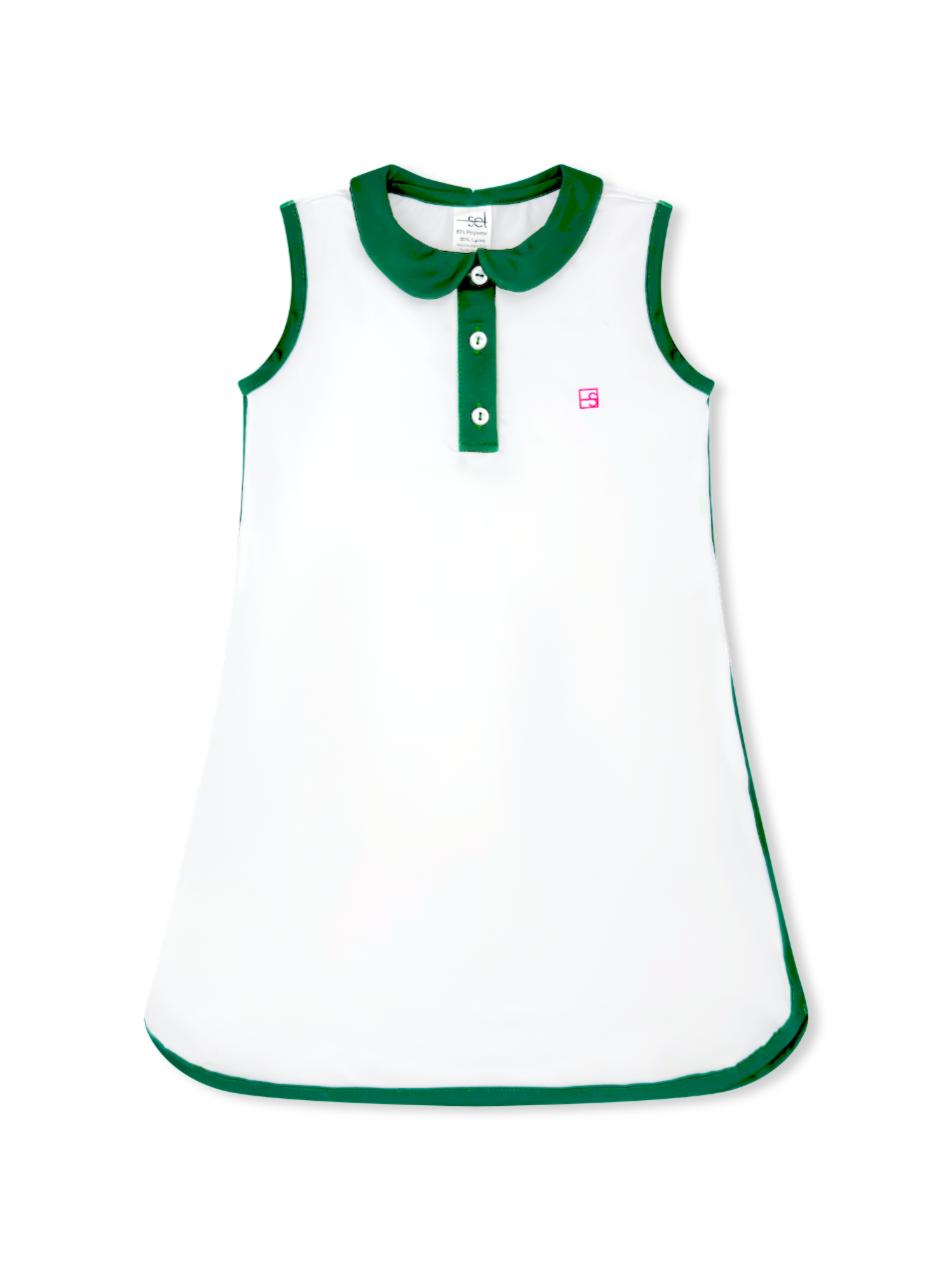 Presley Dress -  Pure Coconut and  Augusta Green