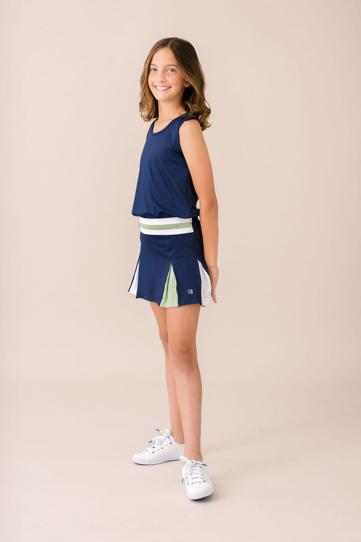 Courtney Skort - Nantucket Navy, Pistachio Green, Pure Coconut