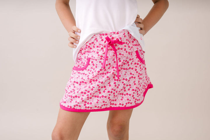 TIffany Skort - Pink Petals, Totally Turquoise
