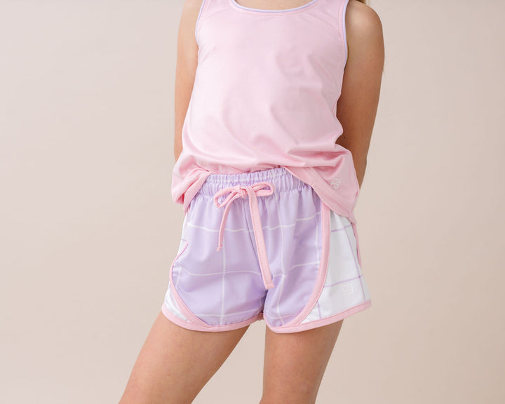 Elise Short - Petal Purple Windowpane