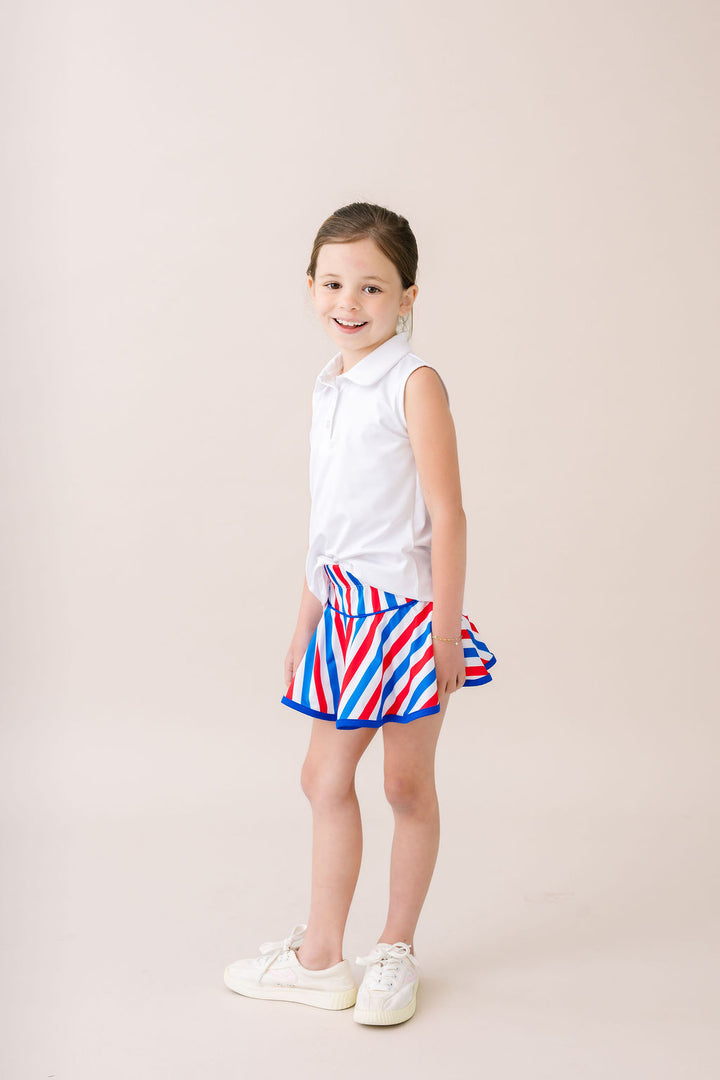 Quinn Skort - Bold, Brave, Blue