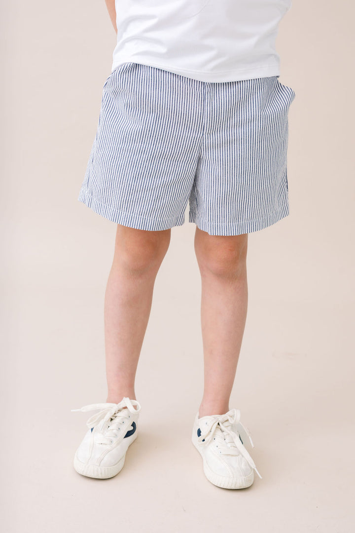 Grant Golf Short - Nantucket Navy Seersucker