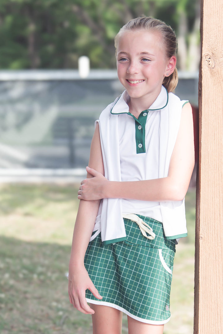 Tiffany Tennis Skort - Country Club Windowpane,  Sunshine Yellow