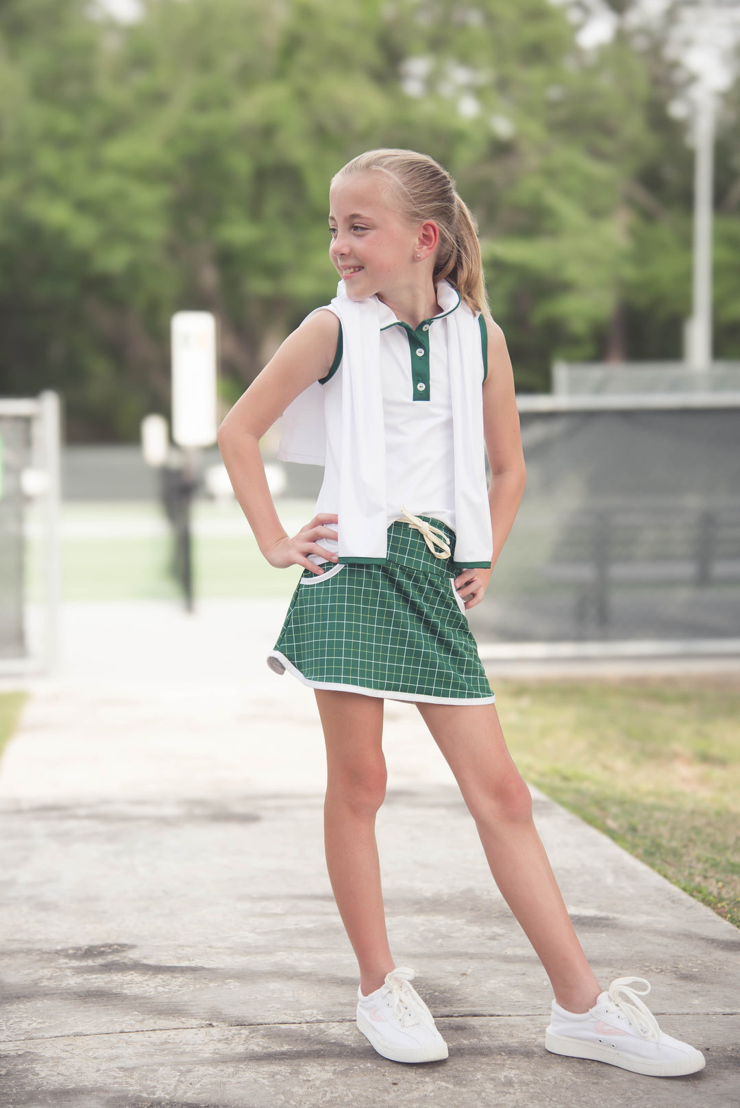 Tiffany Tennis Skort - Country Club Windowpane,  Sunshine Yellow