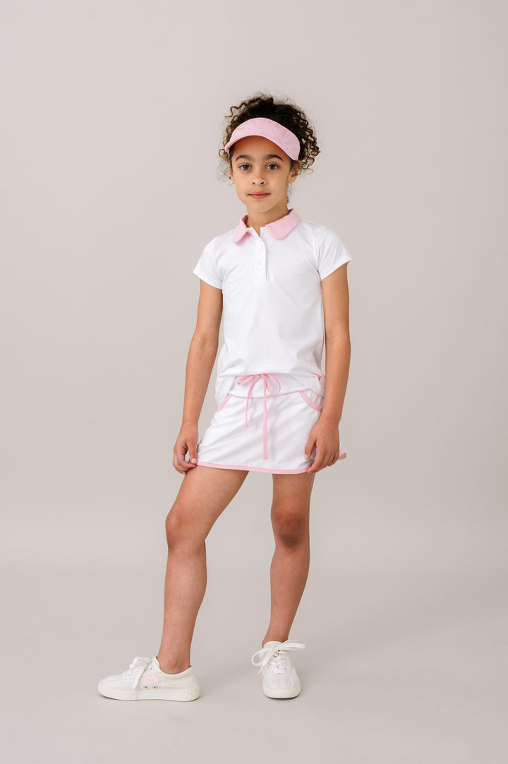 Tiffany Skort -  Pure Coconut, Cotton Candy Pink