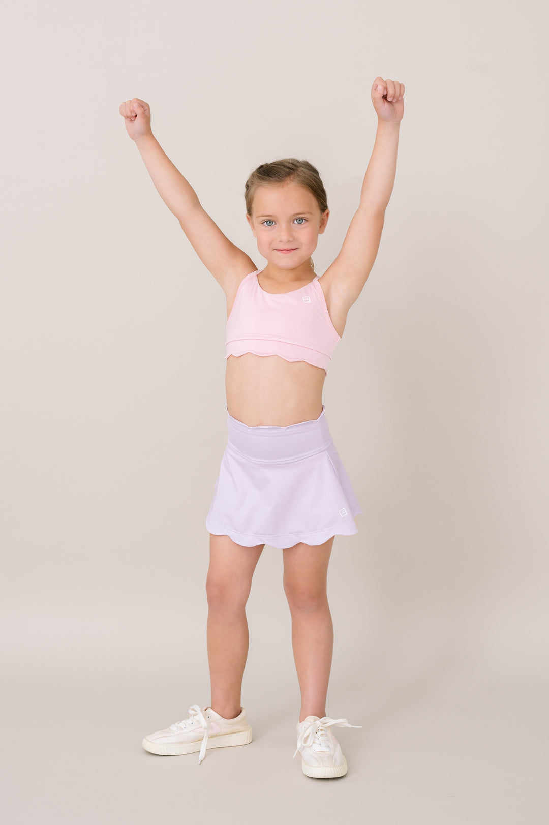 Becca Scallop Sports Bra -  Cotton Candy Pink