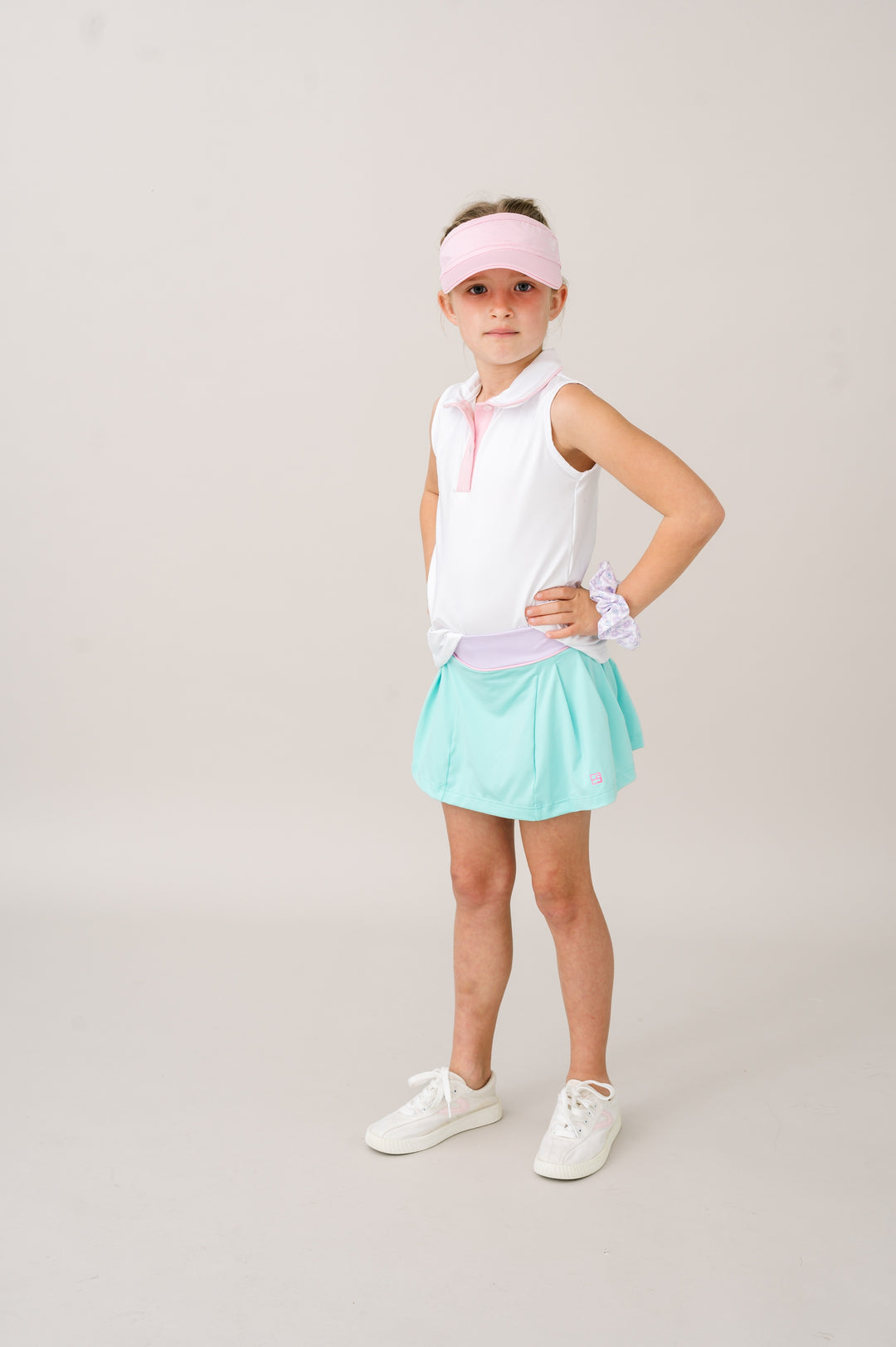 Gabby Tank -  Pure Coconut, Cotton Candy Pink