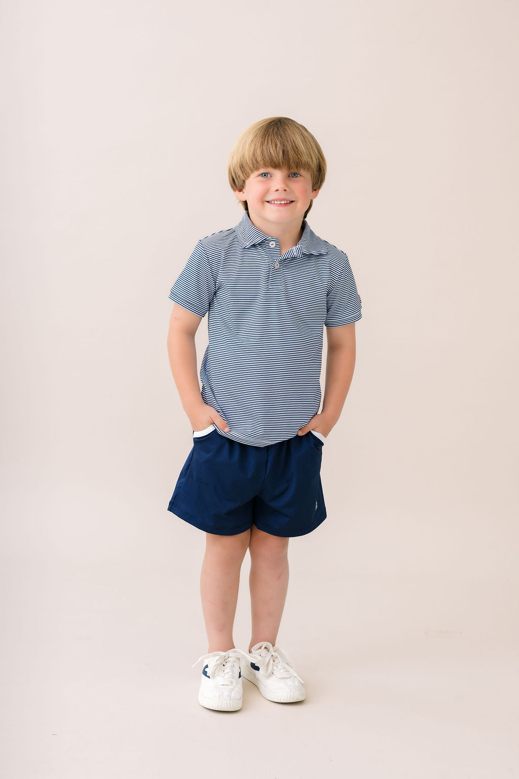 Parker Polo -  Nantucket Navy Ministripe