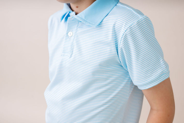 Parker Polo -  Cotton Candy Blue Ministripe, Cotton Candy Blue