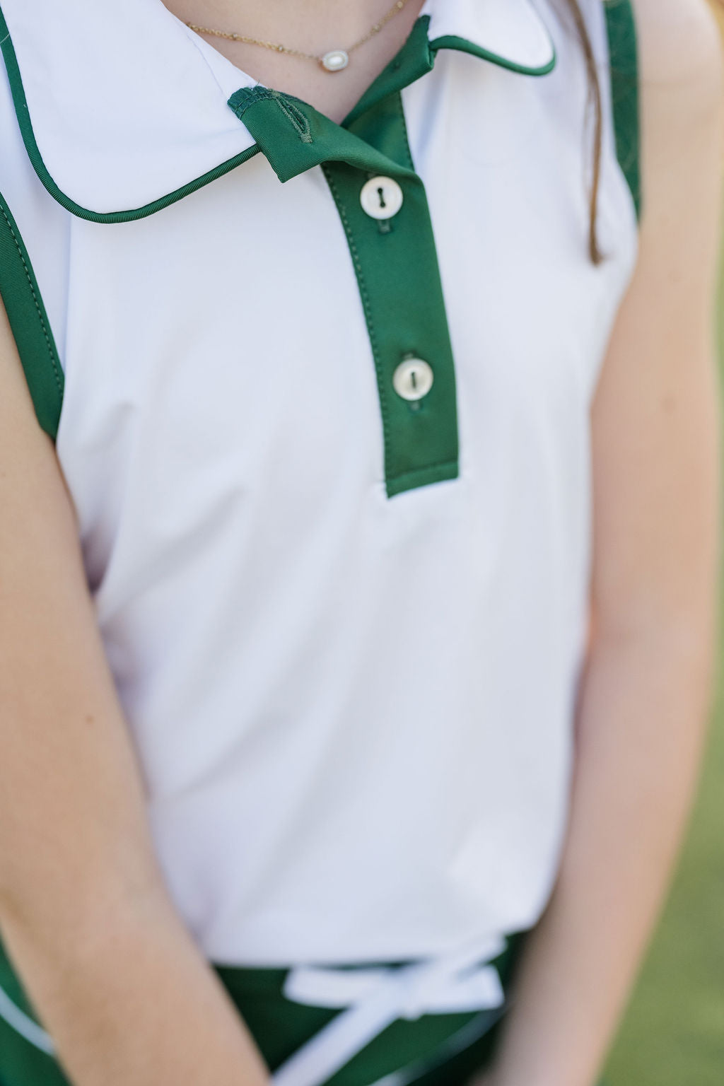 Gabby Tank -  Pure Coconut, Augusta Green