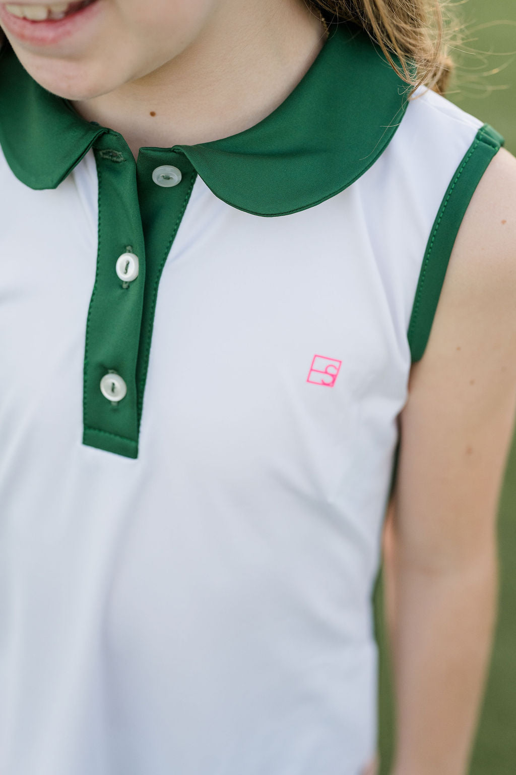 Presley Dress -  Pure Coconut and  Augusta Green