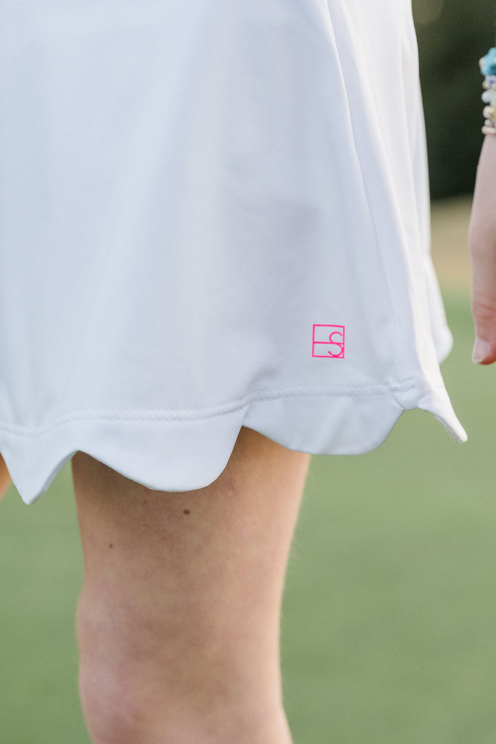 Zoe Scallop Skort -  Pure Coconut