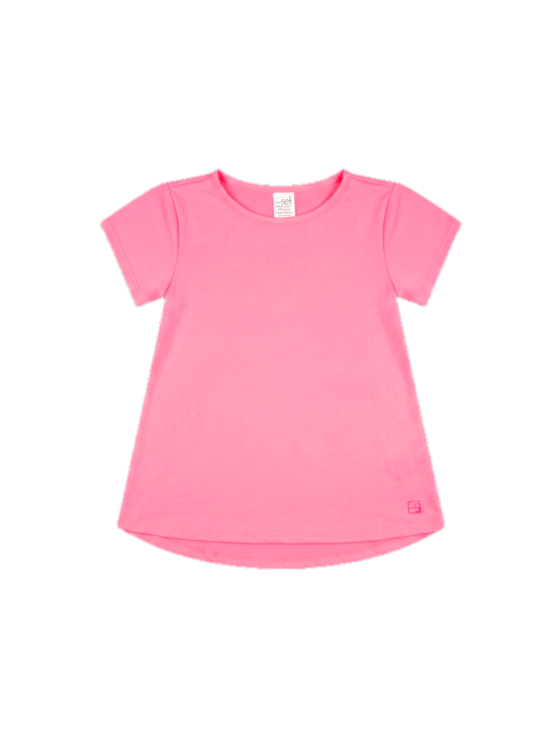 Bridget Basic Tee  -  Flamingo Pink, Pure Coconut