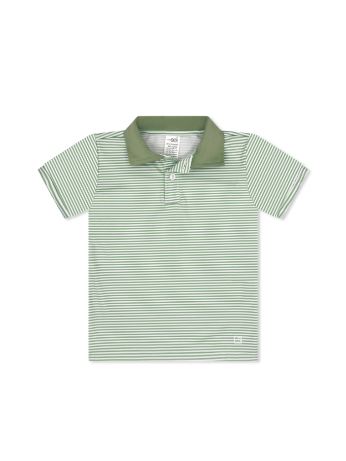 Parker Polo -  Pistachio Green Ministripe, Pistachio Green