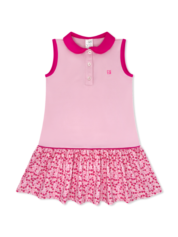 Darla Drop Waist Dress - Pink Petals