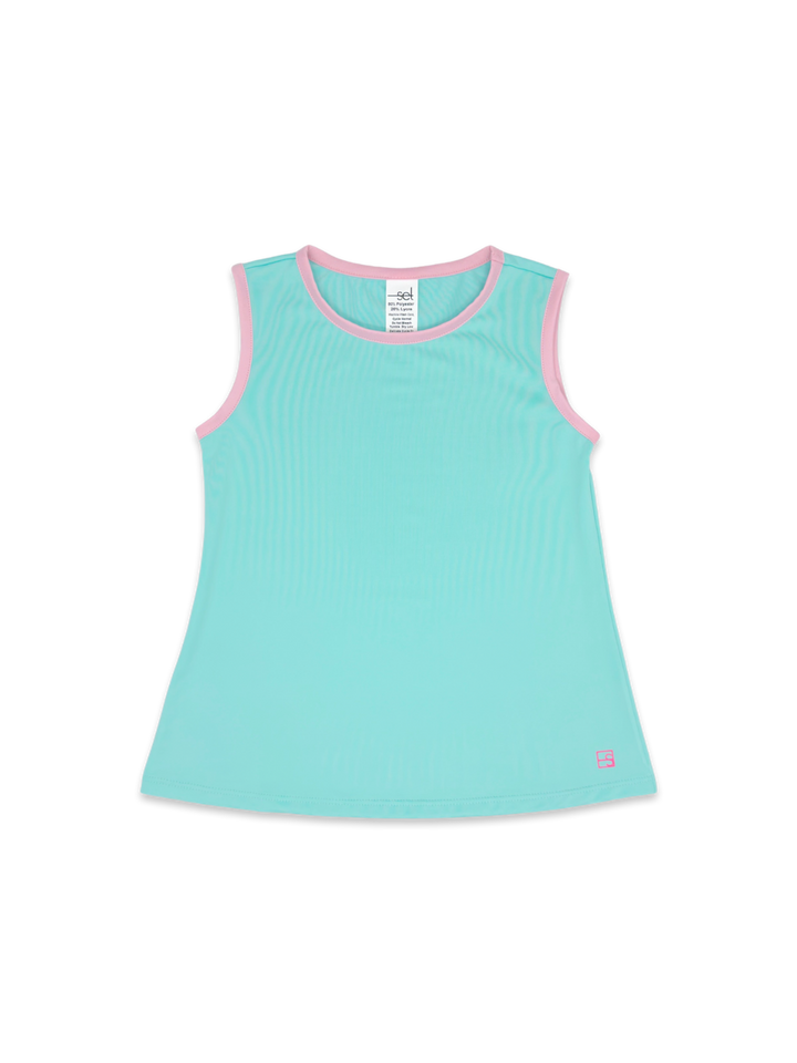 Tori Tank - Totally Turquoise, Cotton Candy Pink