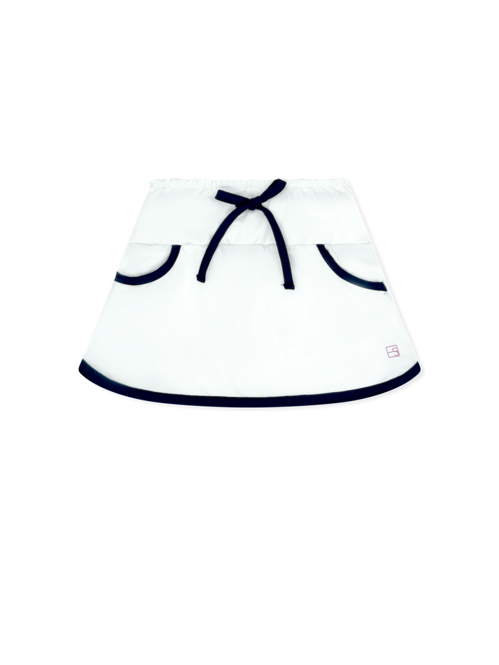 Tiffany Tennis Skort -  Pure Coconut, Nantucket Navy