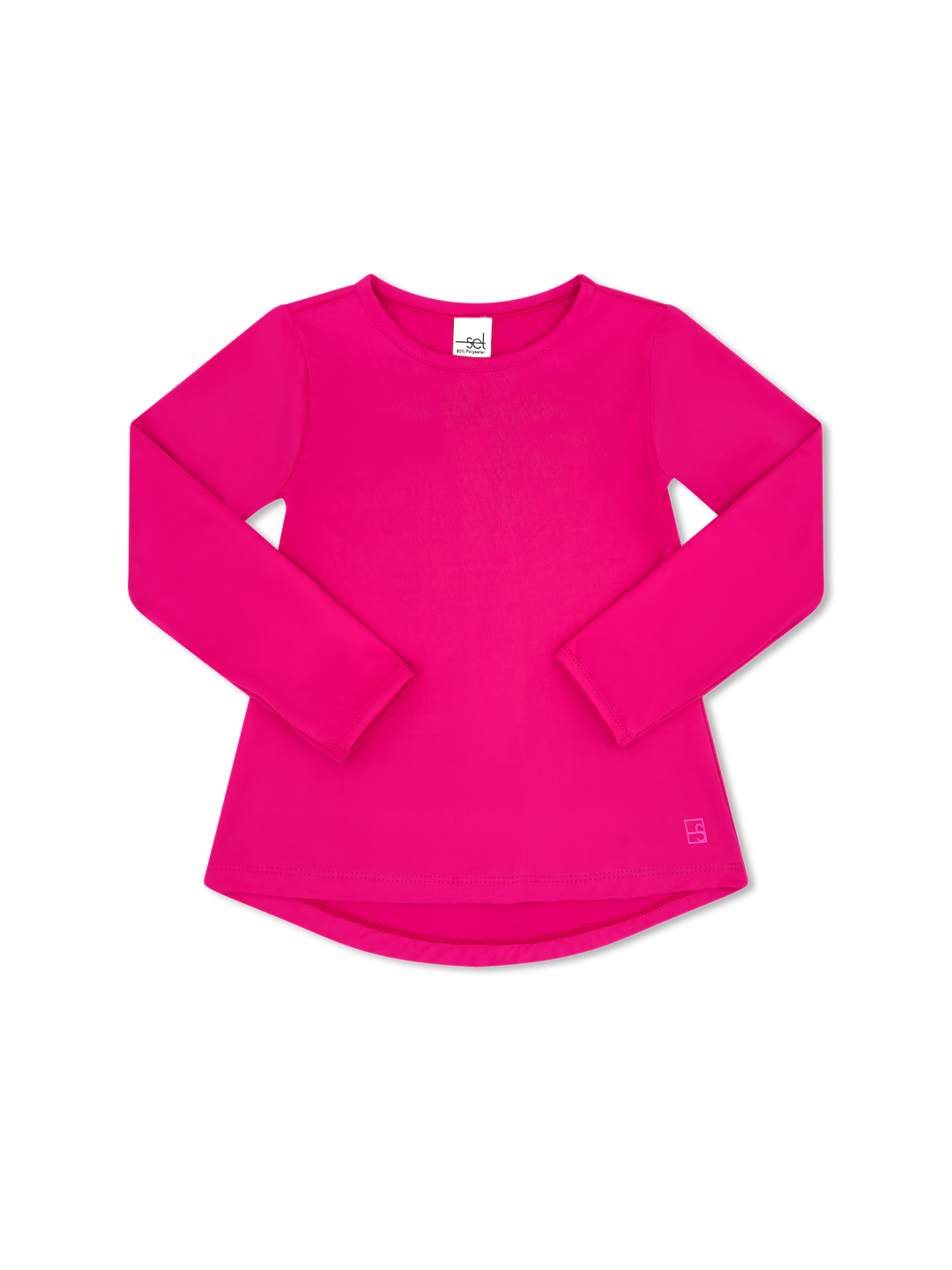Taylor T Long Sleeve - Power Pink, Coconut White.