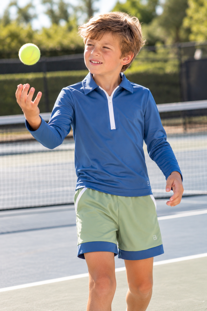 Henry Half Zip -  Baton Rouge Blue